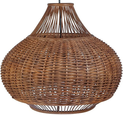 🌿 Woven Rattan Pendant Light 💡 – Cozy Natural Decor ✨