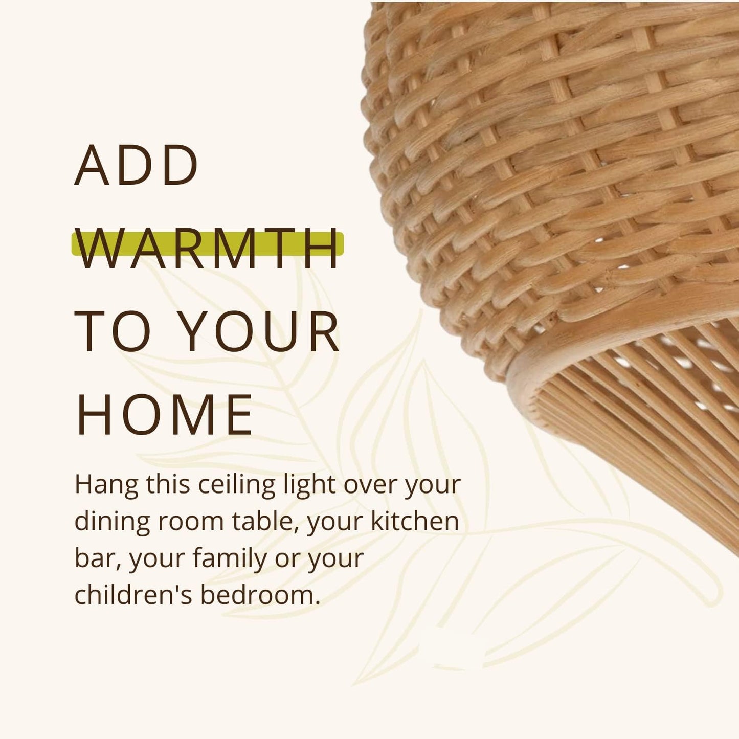 🌿 Woven Rattan Pendant Light 💡 – Cozy Natural Decor ✨