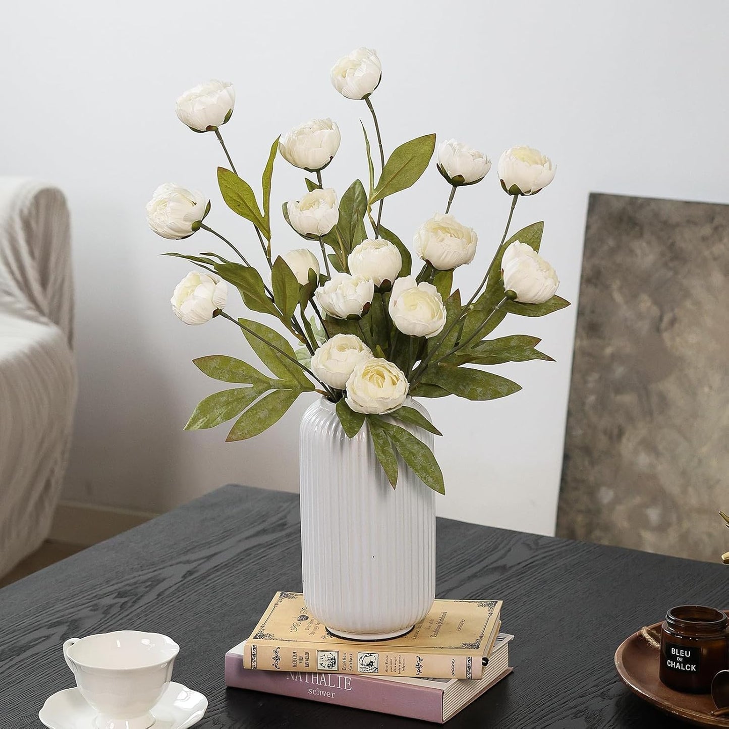 🌸 Elegant Artificial Flower Centerpiece 🌿 – Cozy Home Decor ✨
