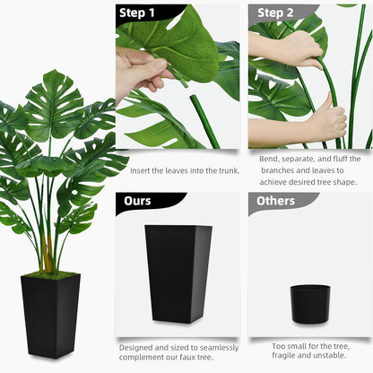 🌿 Lifelike Monstera Plant 🏡 – Indoor Greenery 🌟