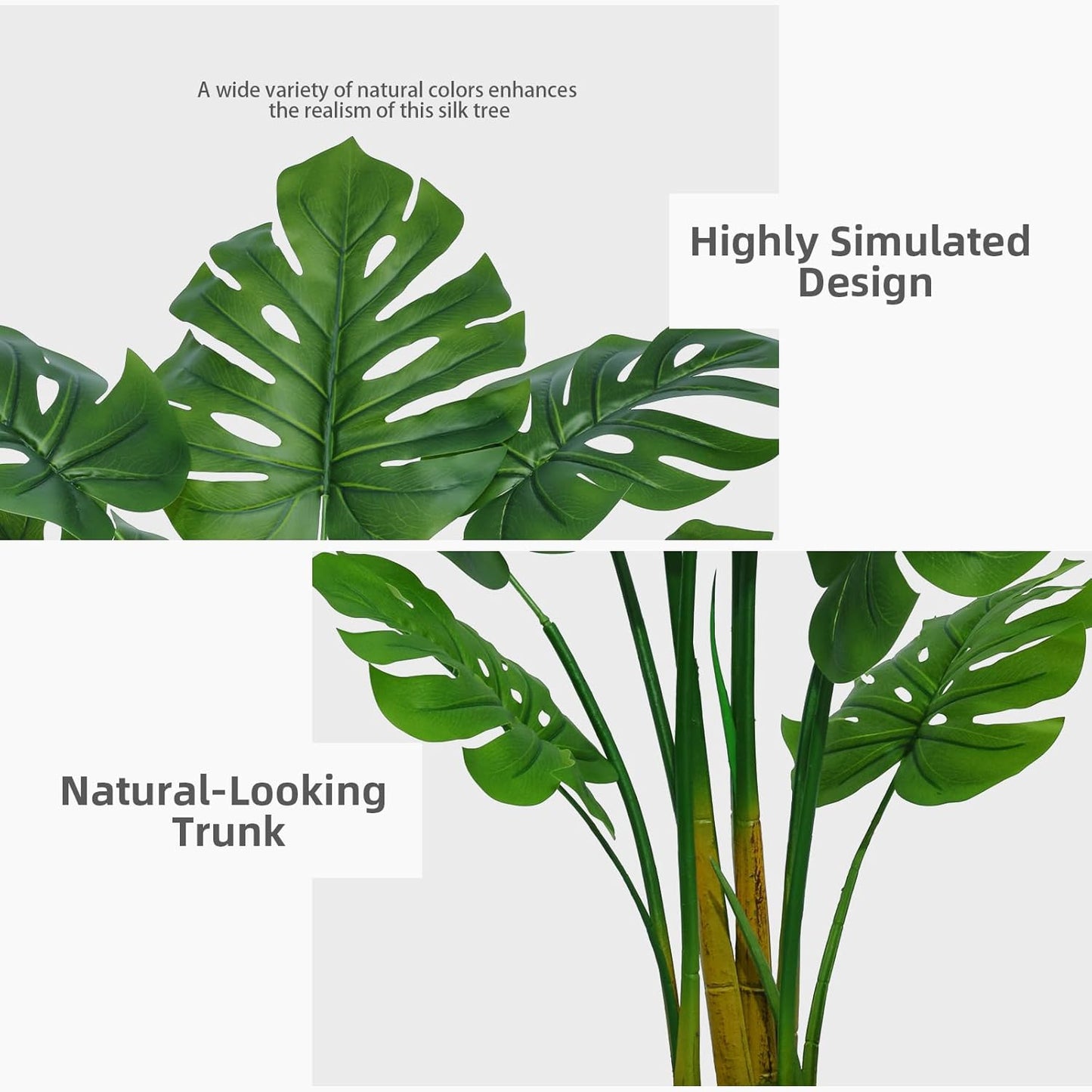 🌿 Lifelike Monstera Plant 🏡 – Indoor Greenery 🌟