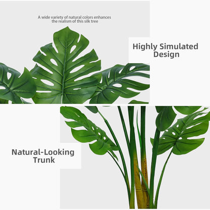 🌿 Lifelike Monstera Plant 🏡 – Indoor Greenery 🌟