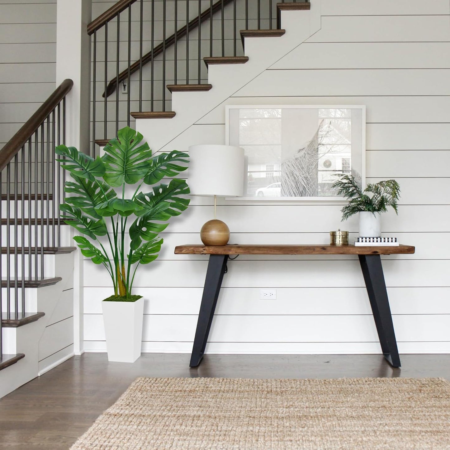 🌿 Lifelike Monstera Plant 🏡 – Indoor Greenery 🌟