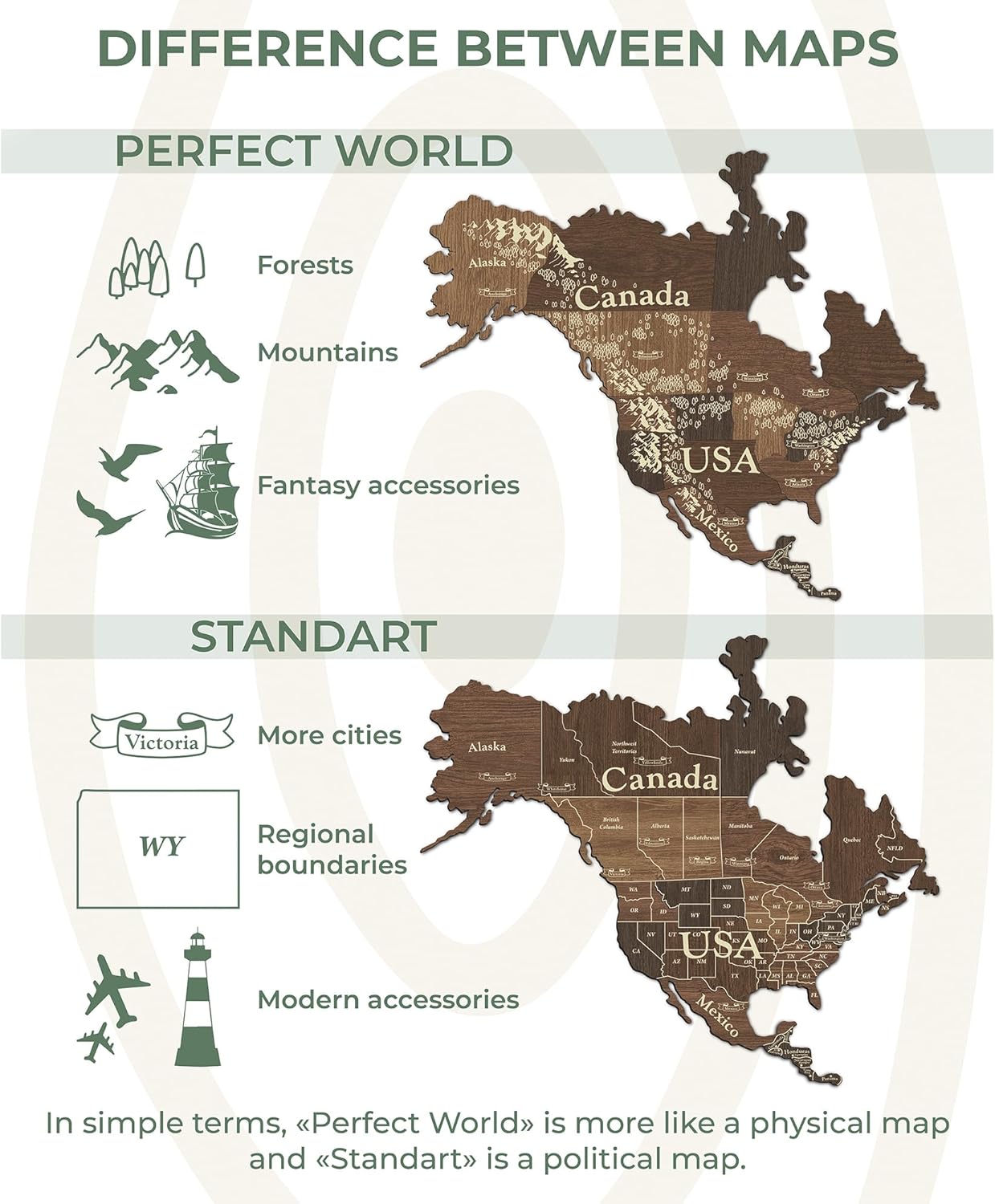 🌍 3D Wooden World Map 🪵✨ – LED Wall Art for Travel Lovers 🌟